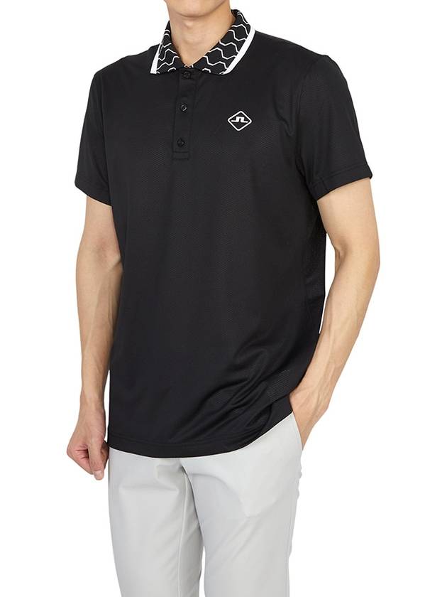 Glen Regular Fit PK Shirt Black - J.LINDEBERG - BALAAN 8