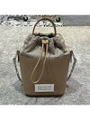 5AC Number Logo Texture Leather Bucket Bag Brown - MAISON MARGIELA - BALAAN 4