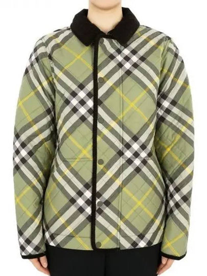 Vintage Check Quilted Jacket Green - BURBERRY - BALAAN 2