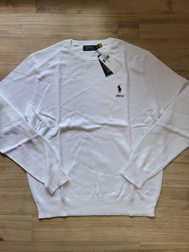 Cotton crewneck sweater white - POLO RALPH LAUREN - BALAAN 7