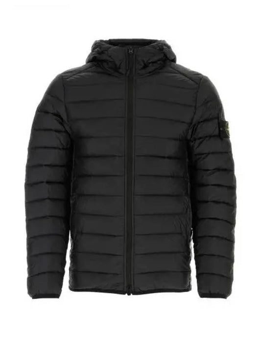 Loom Woven Chambers R-Nylon Down-TC Light Hoodie Down Jacket Black - STONE ISLAND - BALAAN 2