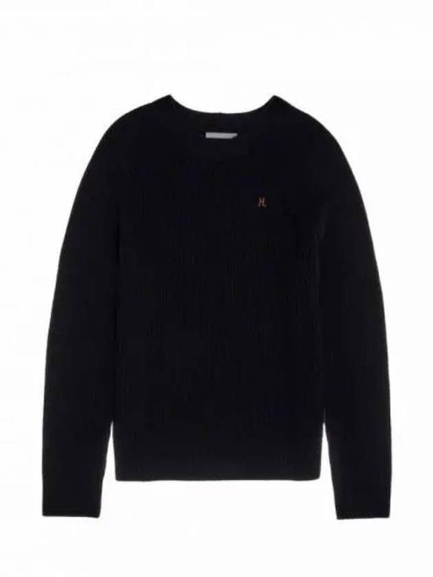 Mini Logo Crew Knit Top Black - HELMUT LANG - BALAAN 2