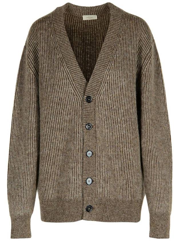 Altea Brown Wool Blend Cardigan - ALTEA - BALAAN 1