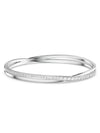 Hyperbola Twist Bangle Bracelet White - SWAROVSKI - BALAAN 1