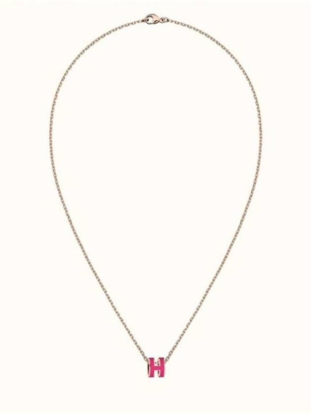 Women's Mini PopAche Necklace Rose Gold Rose Extreme Necklace H147992FOS - HERMES - BALAAN 1