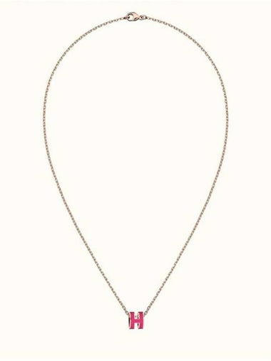 Women's Mini PopAche Necklace Rose Gold Rose Extreme Necklace H147992FOS - HERMES - BALAAN 1