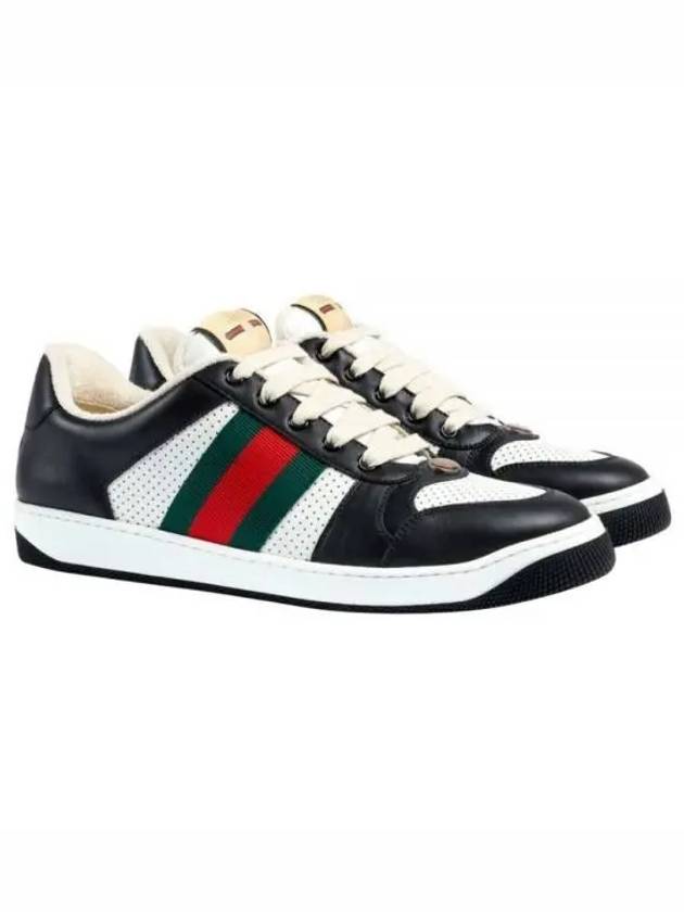 Men's Screener Low Top Sneakers Black - GUCCI - BALAAN 2