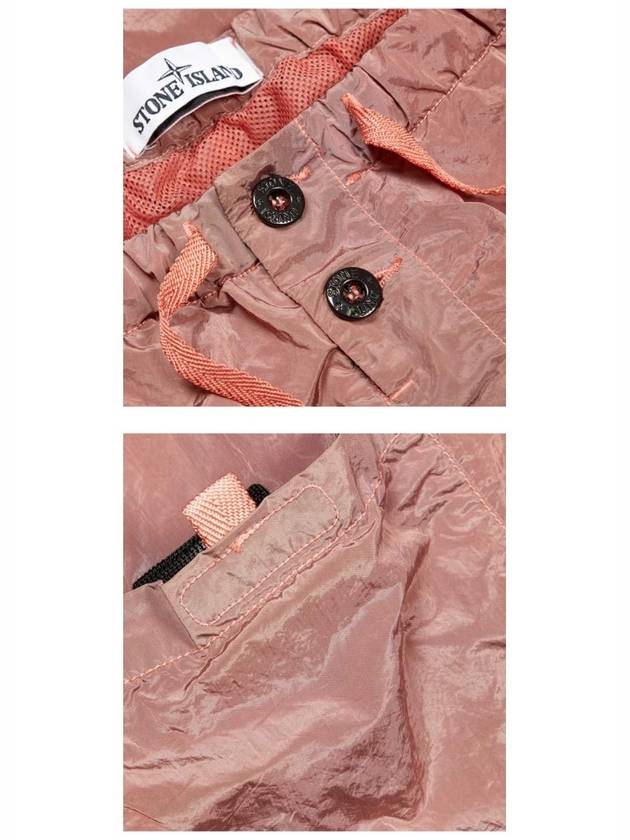 Logo Patch Nylon Metal Swim Shorts Pink - STONE ISLAND - BALAAN.