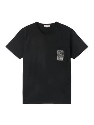 Blake logo print short sleeve t shirt black - ALEXANDER MCQUEEN - BALAAN 1