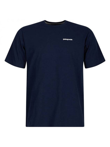 P 6 Logo Responsibili Short Sleeve T-Shirt Navy - PATAGONIA - BALAAN 1