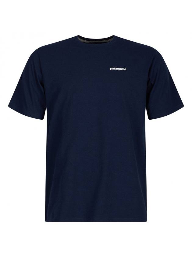 P 6 Logo Respancer Billy Short Sleeve T-Shirt Navy - PATAGONIA - BALAAN 1