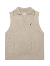 Wide Arie V-neck Vest 2012LXVC - BLACK&WHITE - BALAAN 3