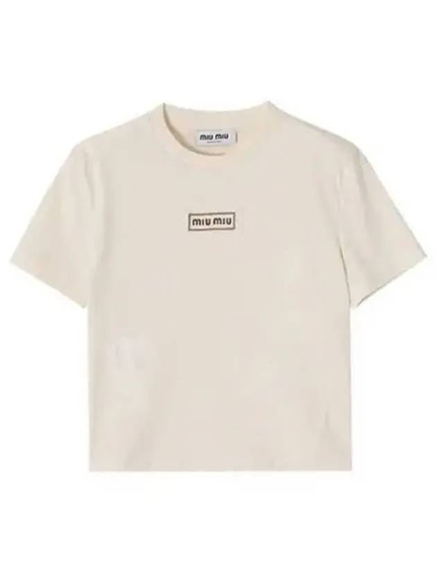 MIU Women s Short Sleeve T Shirt 270035 - MIU MIU - BALAAN 1