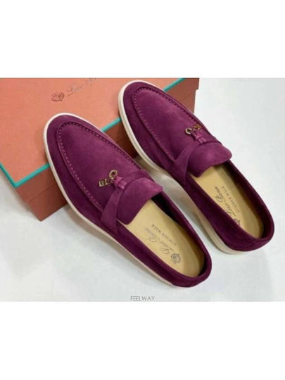 Summer Charms Walk Suede Loafers Purple - LORO PIANA - BALAAN 2