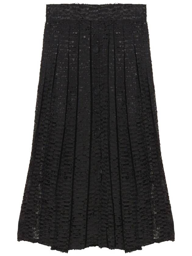 Button Pleated Skirt Black - IMIRK - BALAAN 4