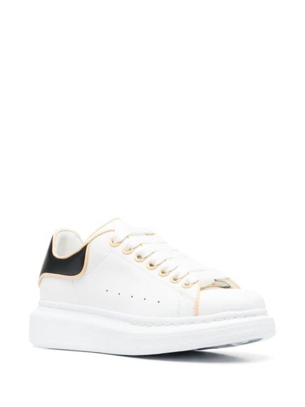 Oversized Black Tab Low-Top Sneakers White - ALEXANDER MCQUEEN - BALAAN 5