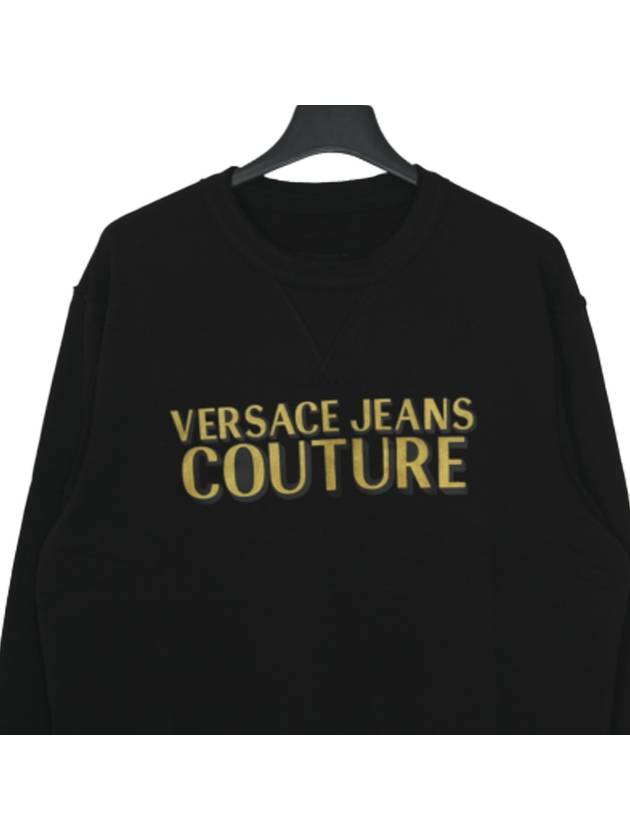 Lettering Men's Black Round Sweatshirt B7GVB7KJ - VERSACE - BALAAN 6