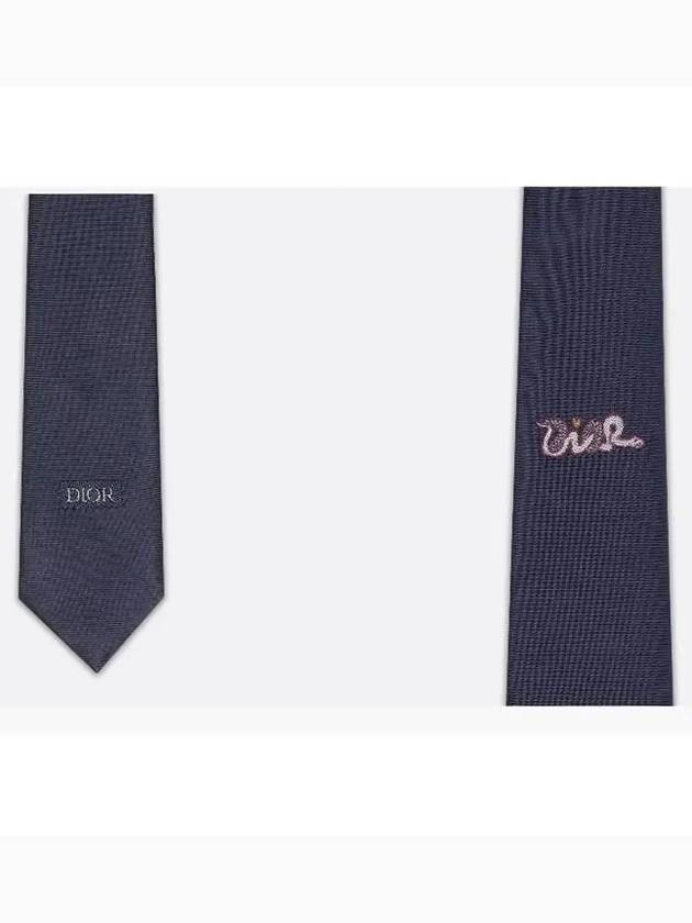 And Kaws White Vermilion Red Silk Tie Navy - DIOR - BALAAN 3