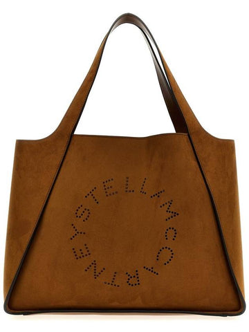 Stella McCartney Suede Logo Shopping Bag - STELLA MCCARTNEY - BALAAN 1