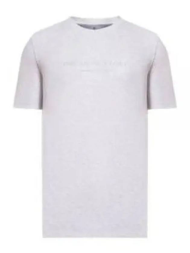 Print Crew Neck Cotton Jersey Short Sleeve T-Shirt Grey - BRUNELLO CUCINELLI - BALAAN 2