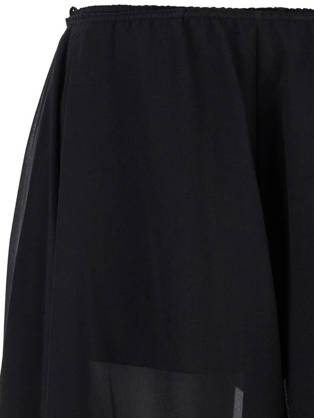 Midi Black Skirt With Internal Shorts In Chiffon Woman - CHLOE - BALAAN 3