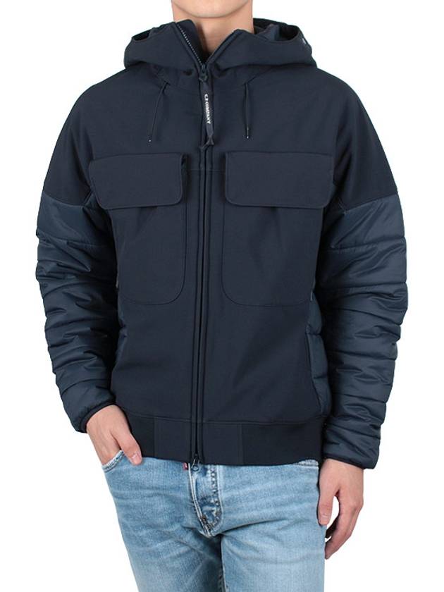 Shell Goggles Down Hooded Jacket Navy - CP COMPANY - BALAAN 3