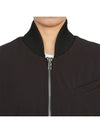 Drop Oversized Zipper Twill Bomber Jacket Black - GANNI - BALAAN 10