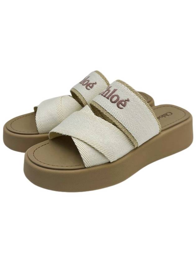 24SS Logo Mila Linen Women Slippers CHCE00QHL95A - CHLOE - BALAAN 1