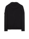 Wappen Patch Lambswool Knit Hooded Zip Up Black - STONE ISLAND - BALAAN 4