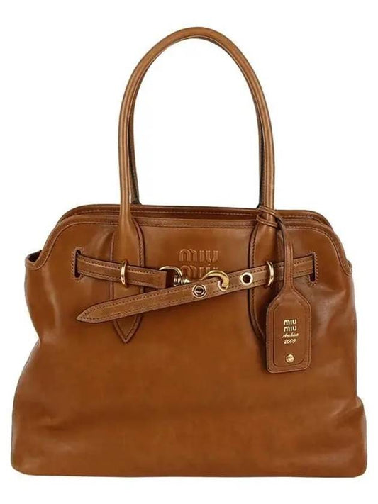 Miu Miu Abventure Nappa Leather Bag Oak - MIU MIU - BALAAN 2