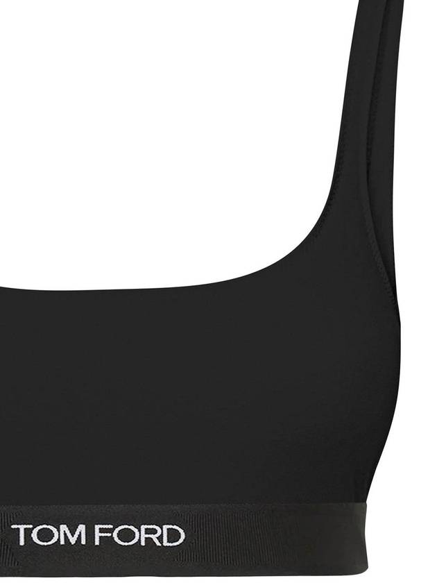 Signature Logo Tape Bra Black - TOM FORD - BALAAN 4