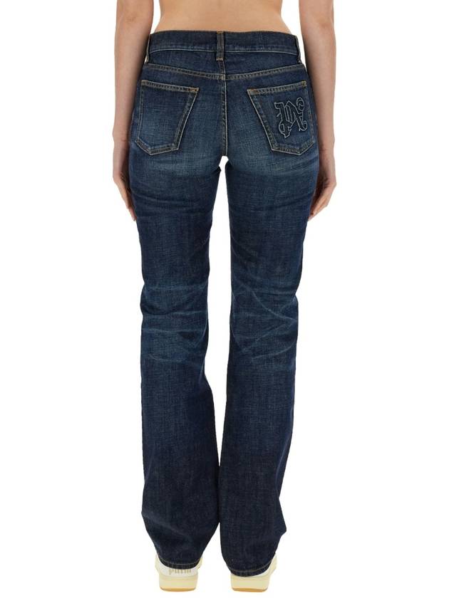 Denim Straight Pants PWYB032 R24DEN0024545 BLUE - PALM ANGELS - BALAAN 3