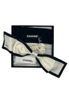 CC Ribbon Hair Scrunch Band White Black - CHANEL - BALAAN 2