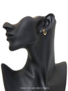 Women's Kira Huggie Hoop Earrings Black - TORY BURCH - BALAAN 9