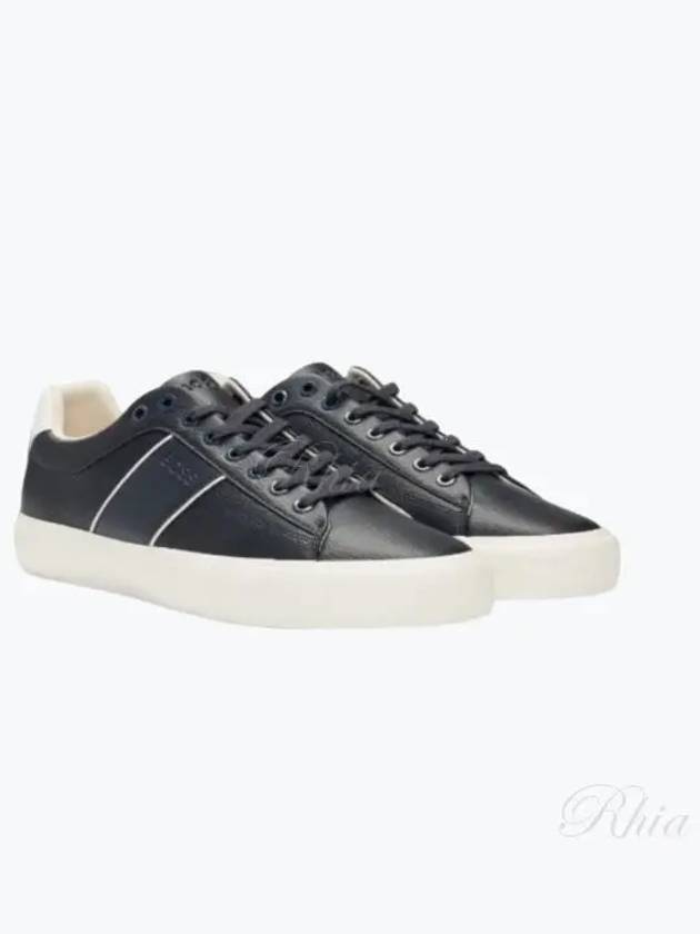 Green Faux leather trainers with plain and grained textures 50522833 401 sneakers - HUGO BOSS - BALAAN 2