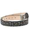 B Buckle Monogram Belt Black - BALMAIN - BALAAN.