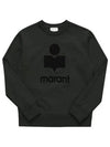 Mikoy Big Logo Cotton Sweatshirt Faded Black - ISABEL MARANT - BALAAN 2