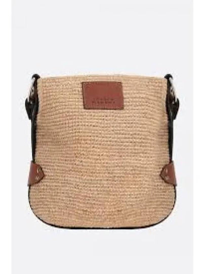 Logo Patch Raffia Cross Bag Beige - ISABEL MARANT - BALAAN 2