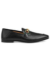 Horsebit Leather Loafers Black - GUCCI - BALAAN 2