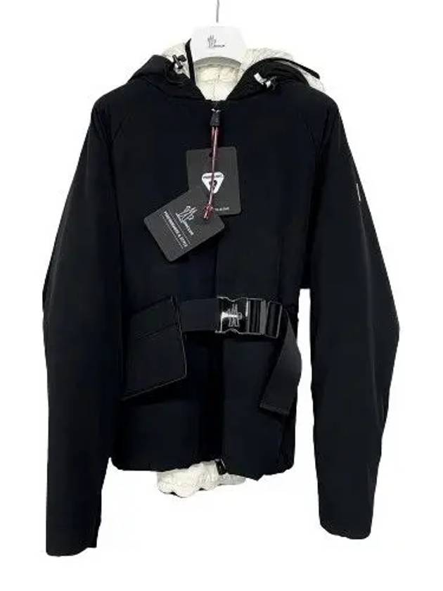 Grenoble Valpelline Belt Hooded Jacket Black - MONCLER - BALAAN 2