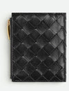 Intrecciato Zipper Small Half Wallet Black - BOTTEGA VENETA - BALAAN 2