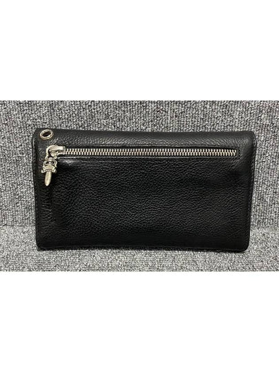 Heavy leather cross 2 button zipper long wallet - CHROME HEARTS - BALAAN 2