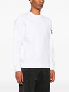 Wappen Patch Garment Dyed Sweatshirt White - STONE ISLAND - BALAAN 5