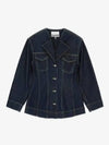 Hourglass Denim Jacket Indigo Blue - GANNI - BALAAN 2