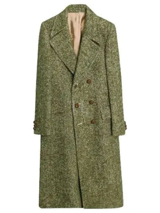 Bernal Herringbone Wool Single Coat Green - GUCCI - BALAAN 2