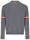 Men's Wool Relaxed Pullover Knit Top Med Grey - THOM BROWNE - BALAAN 3