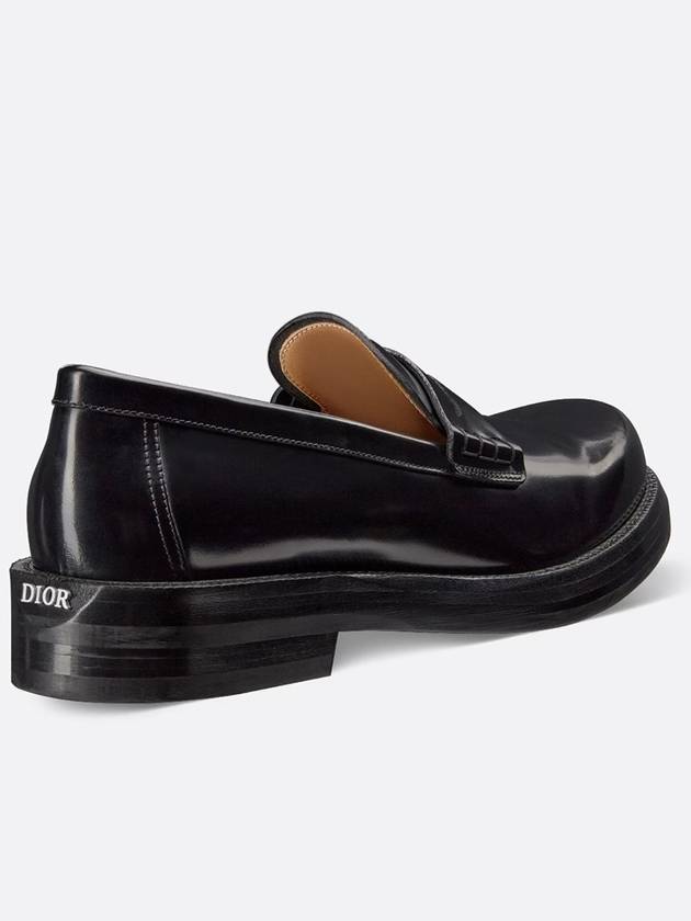 Carlo Polished Calfskin Loafers Black - DIOR - BALAAN 6