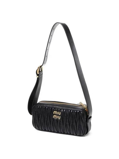 Materasse Nappa Leather Shoulder Bag Black - MIU MIU - BALAAN 1