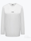 Micro Logo Print Long Sleeve T-Shirt Ivory - MSGM - BALAAN 2