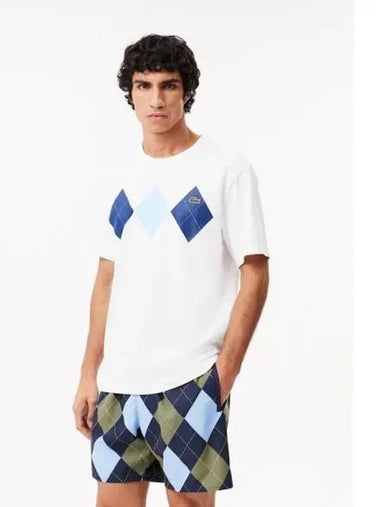 Men s Classic Fit Argyle Short Sleeve T Shirt TH2810 54N 001 Domestic Product GQ2N24080698738 - LACOSTE - BALAAN 1